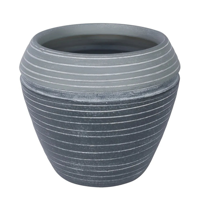 Grey Ceramic Capri Pot - 20cm x 18cm