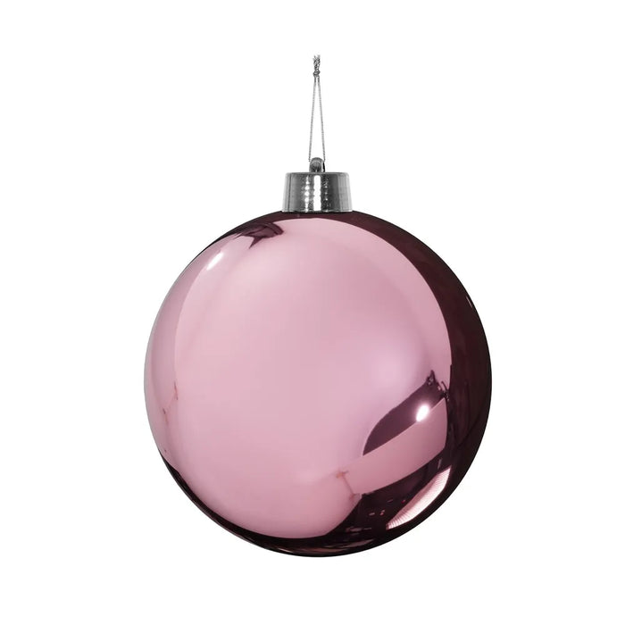 Large Pink Shiny Shatterproof Bauble - 20cm