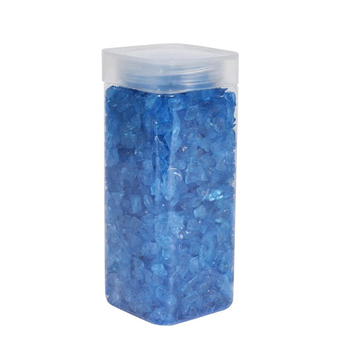 Glass Pebbles 5-8mm - Blue - Square Jar -750g