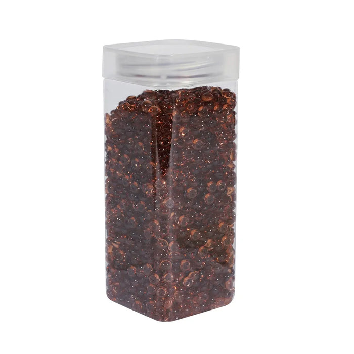 Plastic Beads 7mm - Dark Amber - Square Jar - 330g