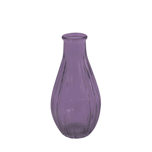 Vintage Fluted Bud Vase 14cm - Lilac