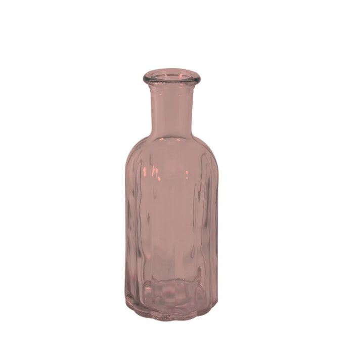 Flora Glass Bottle - 13.7cm - Pink