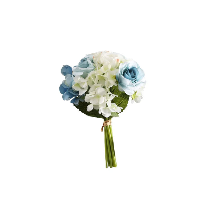 Bridesmaid Rose & Hydrangea Bouquet x Height 25cm - Blue