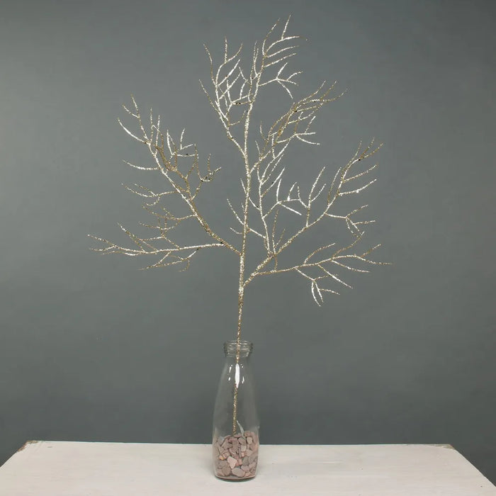 Glitter Twig Stem Gold x 60cm