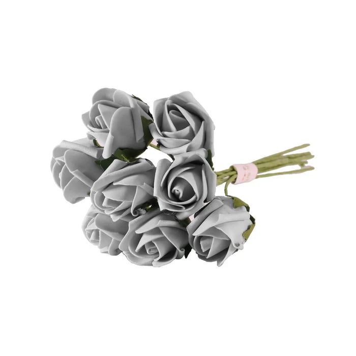Foam Tea Rose Bud X8 Grey