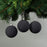 Black 8cm Size Velvet Bauble  6 Pack