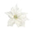 Poinsettia With Clip 25cm - Snowy White