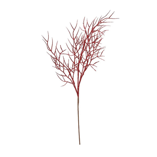 Glitter Twig Stem Red x 60cm