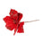 Velvet Poinsettia with Glitter Edge x 24cm - Red