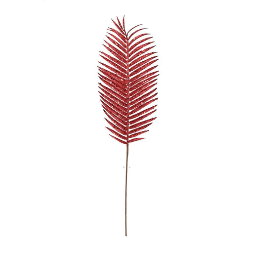 Glitter Palm Leaf x 70cm -  Red