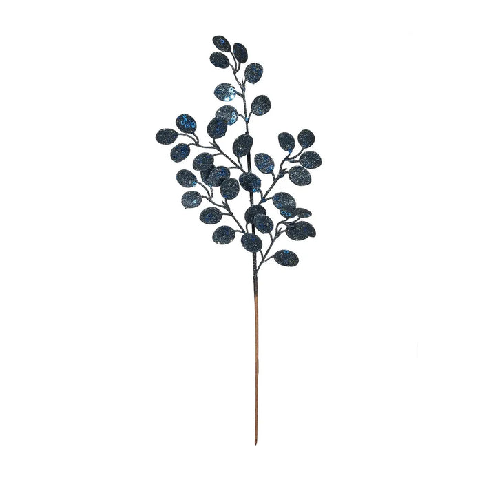 Glitter Eucalyptus Stem - Navy