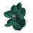Velvet Magnolia with Glitter Edge x 24cm - Emerald