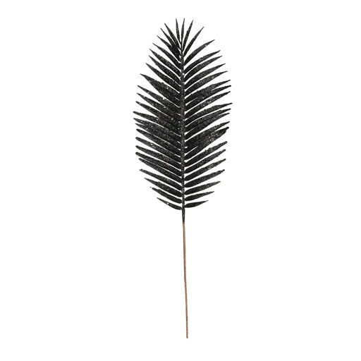 Glitter Palm Leaf x 70cm -  Black