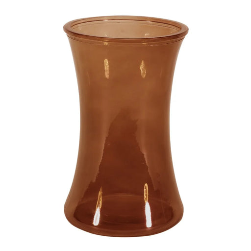 Infinity Glass Flower Vase - Honey - 20.3cm