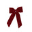 Velvet Bow on Clip - Red -23x32cm