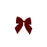 Velvet Bow on a Clip - Red - 15x16cm