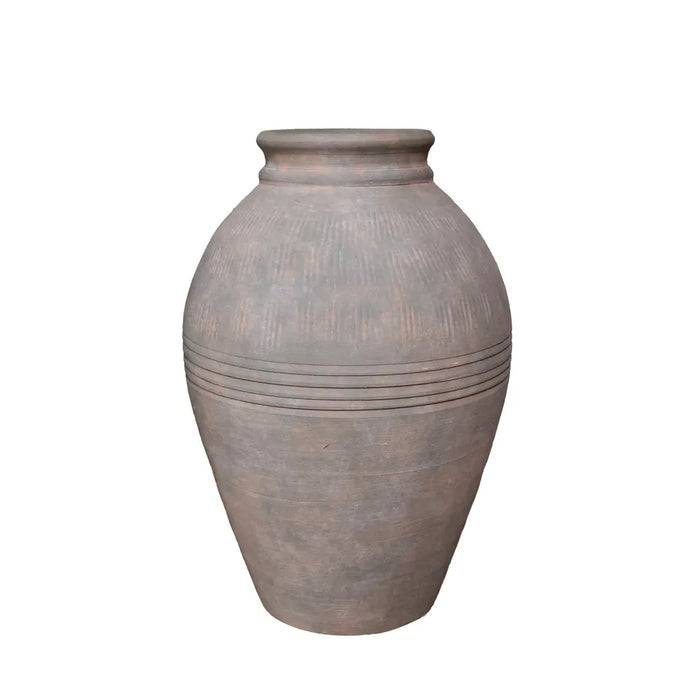 Antique Green Terracotta Olive Pot - H29.5 x Dia28.5cm