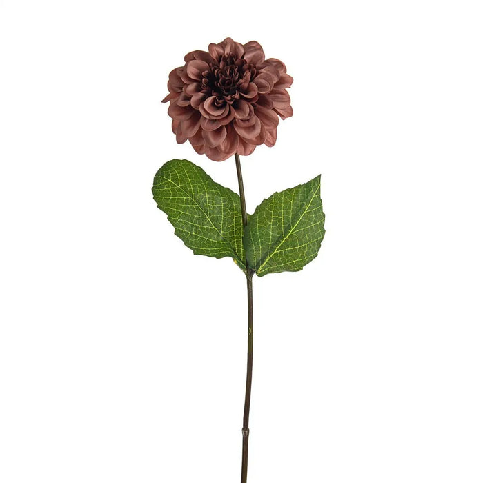Amelia Zinnia Flower Stem x 46cm long - Russet