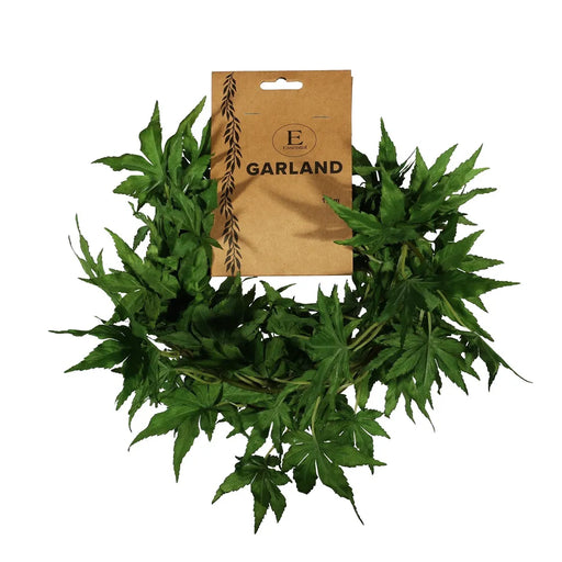 Japanese Maple Leaf Garland- Acer Palmatum x 170cm - Green