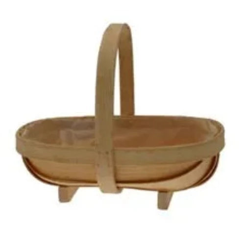 Natural Trug Basket with LiningNatural Softwood Trug Basket with Lining x 22.5cm