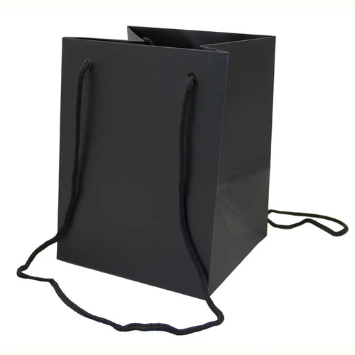 Flower Bag With Rope Handle x 10 - Black