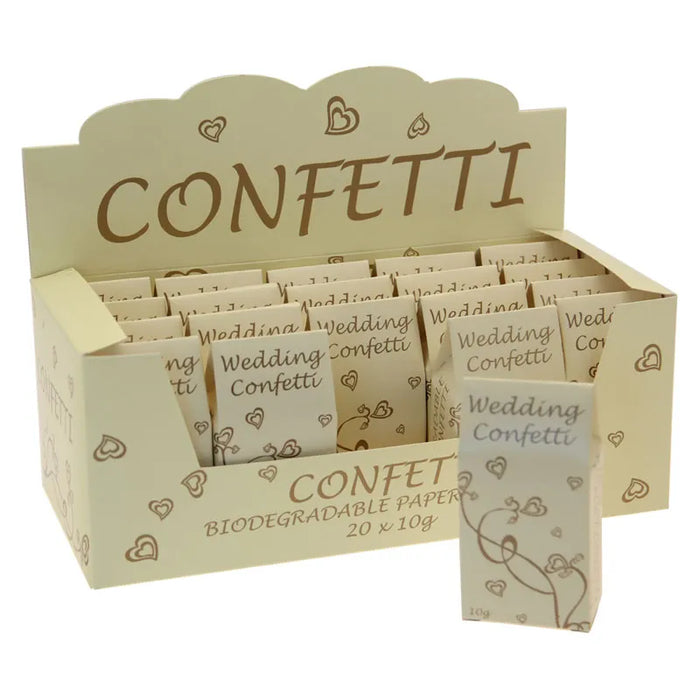 Single Pack of Gold & Ivory Biodegradable Confetti - 10g