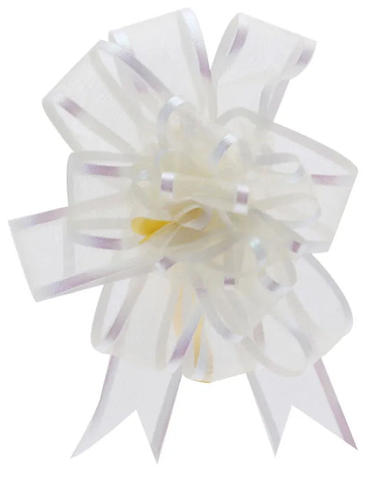Organza Pull Bow x 25mm - Ivory
