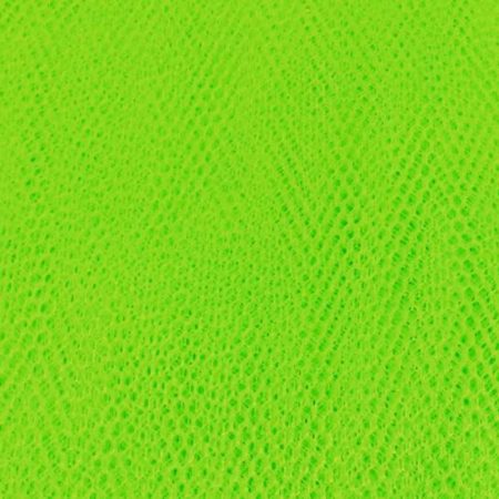 1m Flare Free Dress Net Fabric x 132cm -  Flo Green (lime)