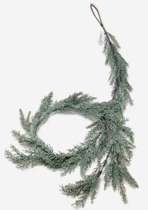 Frosty Pine Garland - Green/White -182cm long