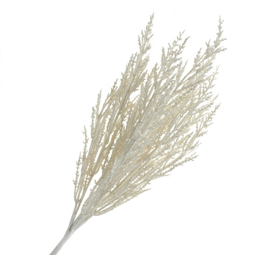 Glittered Wheat Bush - White (40cm long)