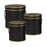 Set of 3 Hamilton Lined Hat Boxes - Black