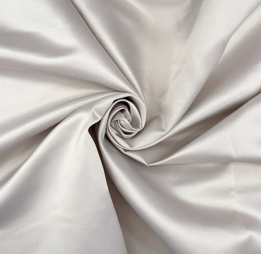 1 metre Silver Duchess Satin 100% Polyester Fabric 150cm Width