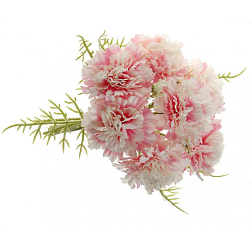 Pink & White Carnation Flower Bouquet x 37cm