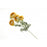 6 Head Mini Ranunculus Stem -  67cm long - Light Yellow