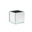 14cm Mirrored Glass Cube Vase