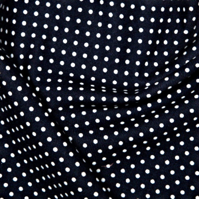 1 Metre 3mm Polka Dot 100% Cotton Poplin Fabric x 112cm wide - Navy