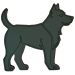 40 x 44cm Foam Shapes Standing Dog - Small