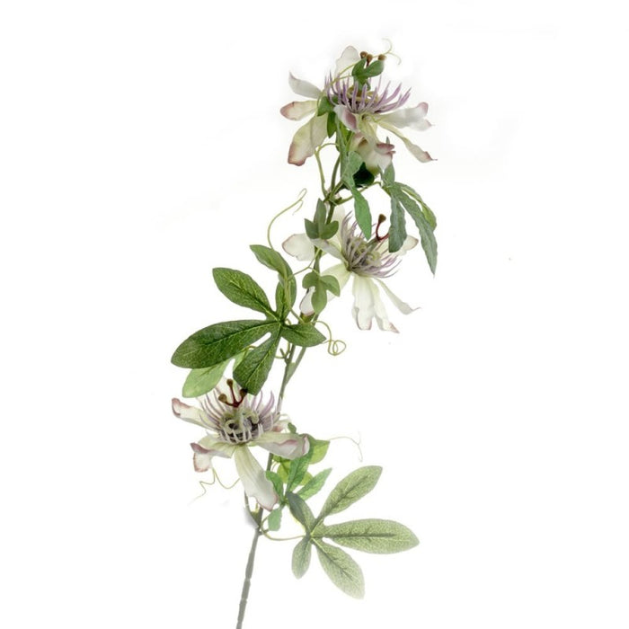 Passion Flower Spray x 75cm - Green/Purple