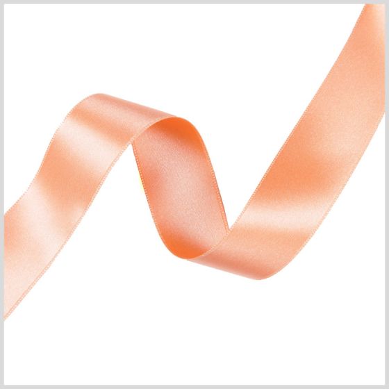 38mm x 20m Double Faced Peach Satin Ribbon