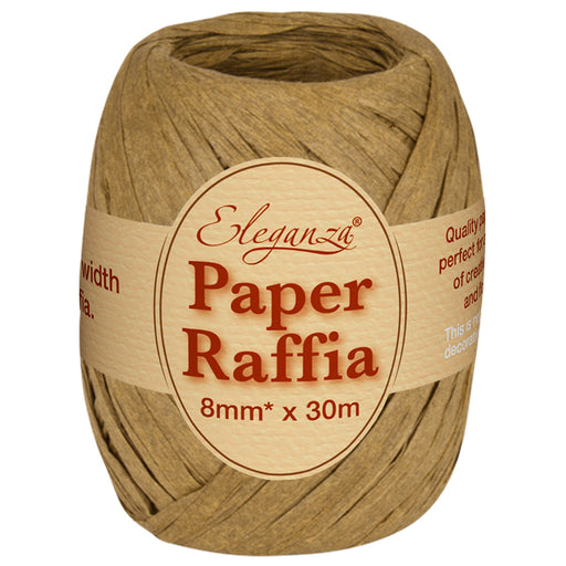 Paper Raffia 8mm x 30m - Tan