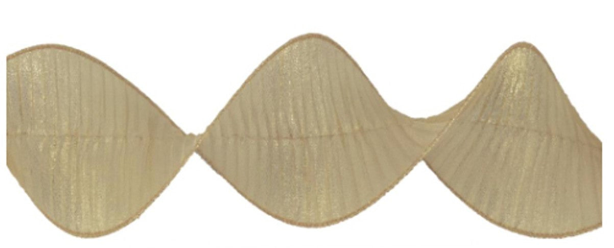 Gold Ruffle Ribbon - 10cm x 2.7m