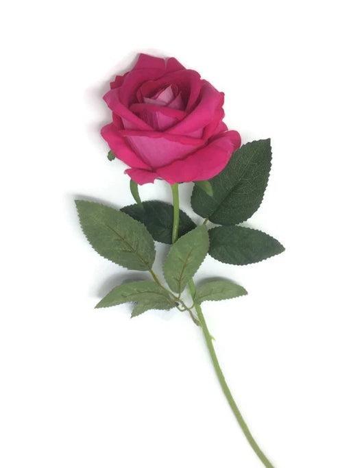 Single Stem Velvet Touch Rose - Cerise