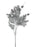 78cm Glittered Fern Spray & Mini Pine Cones - Silver