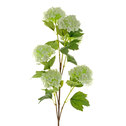 6 Head Snowball Viburnum Bush x 96cm - Cream 6 Head Snowball Viburnum Spray x 96cm - Cream 