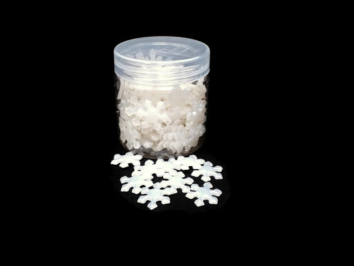 45g x Loose Pearl Shimmer Snowflake Embellishments
