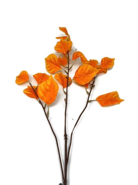 78cm Leaf Spray - Orange