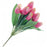 9 Head Tulip Flower Bunch x 44cm - Pink