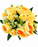 Peony Rose Bud & Foliage Bush - Yellow