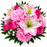Chrysanthemum Rose Bud & Alstroemeria Bush - Pink