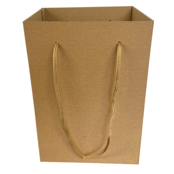 Eco Kraft Flower Box with Rope Handles 18x18x25cm - pack of 10